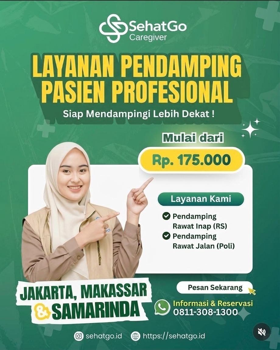 Pendamping pasien SehatGo membantu pasien di rumah sakit